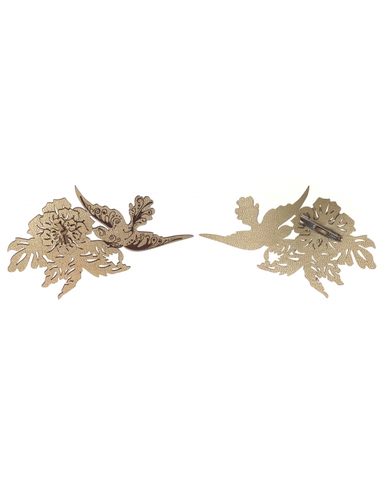 Brooch Flowerbirds B1121