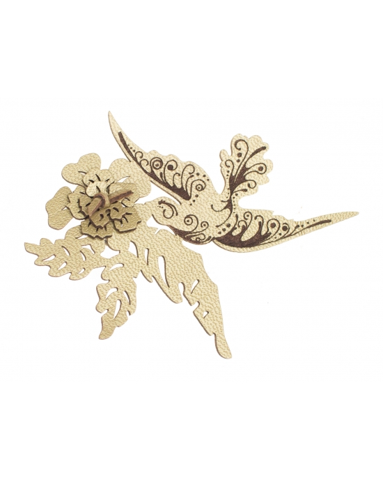 Brooch Flowerbirds B1126