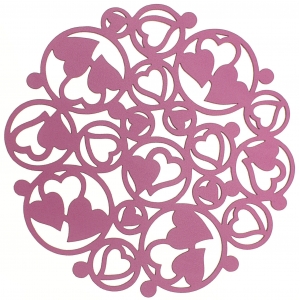 Table Mat/Coaster Heart TM268 (10cm-40cm)