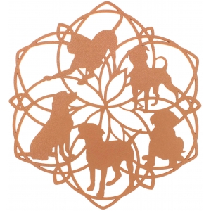 Table Mat/Coaster Dog TM53 (10cm-40cm)