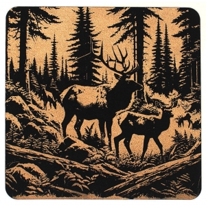 Table Mat/ Coaster Deer TM446 (10-40cm)