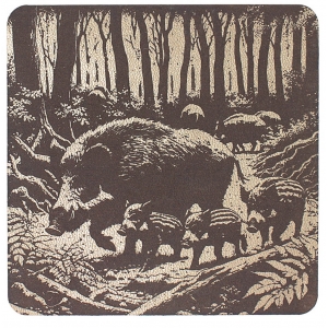 Table Mat/ Coaster Wild Boar TM460 (10-40cm)