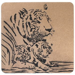 Table Mat/ Coasterv Tiger family TM338 (10-40cm)