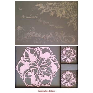 Table Mat/Coaster Rabbit TM38 (10cm-40cm)