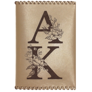 Passport cover Initials with flowers PC140