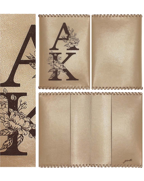Passport cover Initials with flowers PC140