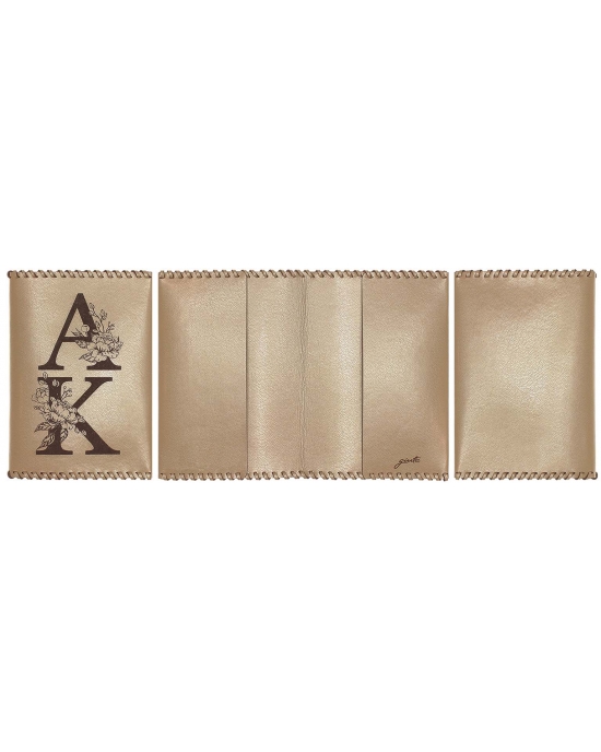 Passport cover Initials with flowers PC140