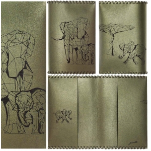 Passport cover Elephant family PC55