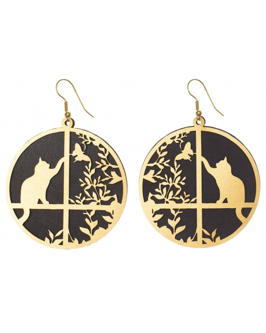 Earrings Cat E319