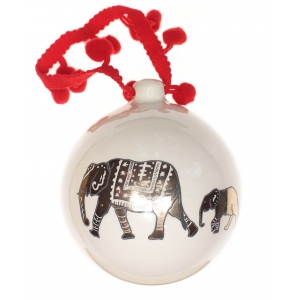 Christmas bauble Nomad elephants (7,5cm)