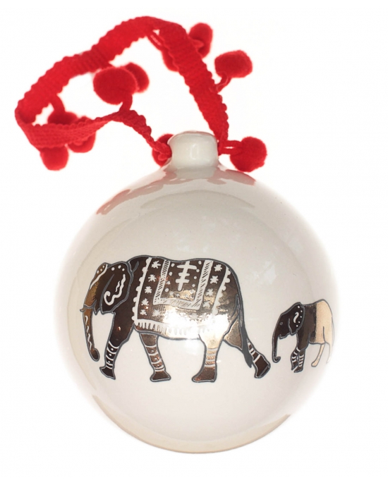 Christmas bauble Nomad elephants (7,5cm)