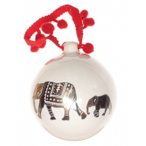 Christmas bauble Nomad elephants (7,5cm)