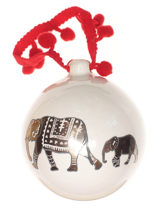 Christmas bauble Nomad elephants (7,5cm)