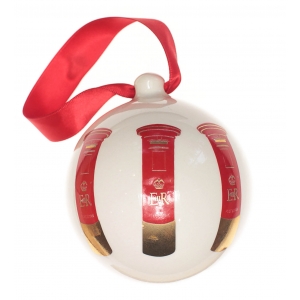 Christmas bauble Red post box (7,5cm)