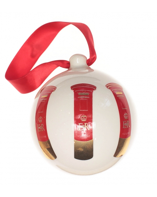 Christmas bauble Red post box (7,5cm)
