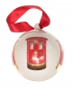 Christmas bauble Red double post box (7,5cm)
