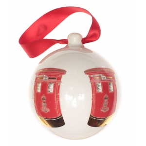 Christmas bauble Red double post box (7,5cm)