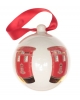 Christmas bauble Red double post box (7,5cm)