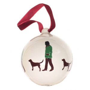 Christmas bauble Labrador and friend (7,5cm)