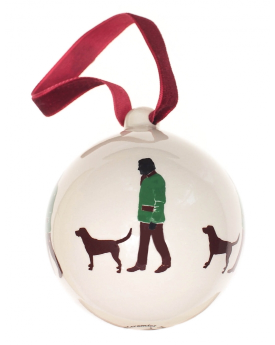 Christmas bauble Labrador and friend (7,5cm)