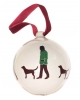 Christmas bauble Labrador and friend (7,5cm)