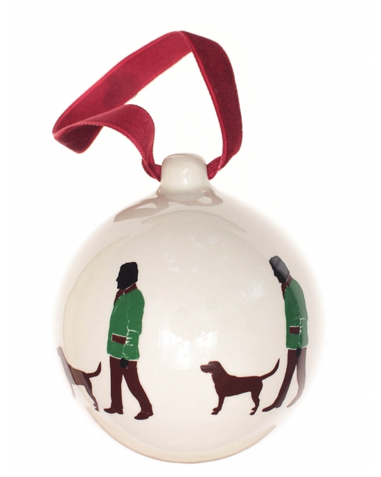 Christmas bauble Labrador and friend (7,5cm)