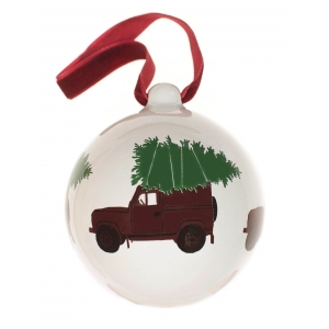 Christmas bauble Bringing home the Christmas tree (7,5cm)