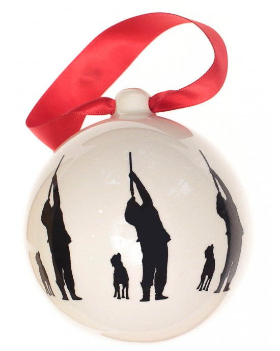 Christmas bauble Hunter and dog (7,5cm)