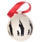 Christmas bauble Hunter and dog (7,5cm)