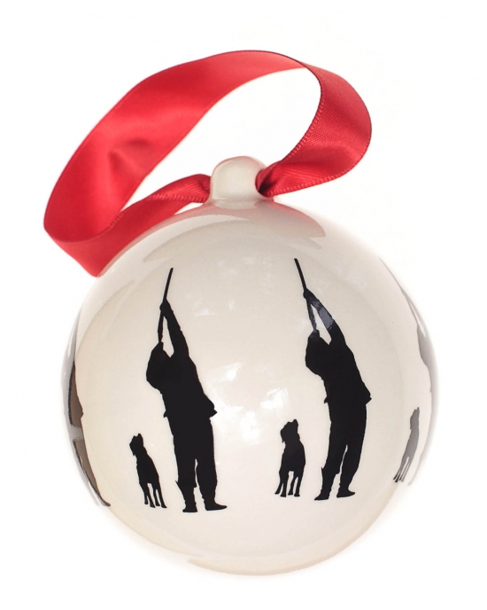Christmas bauble Hunter and dog (7,5cm)