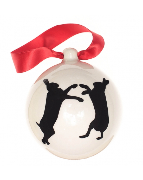 Christmas bauble Boxing Hare (7,5cm)