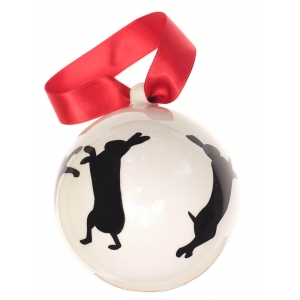 Christmas bauble Boxing Hare (7,5cm)
