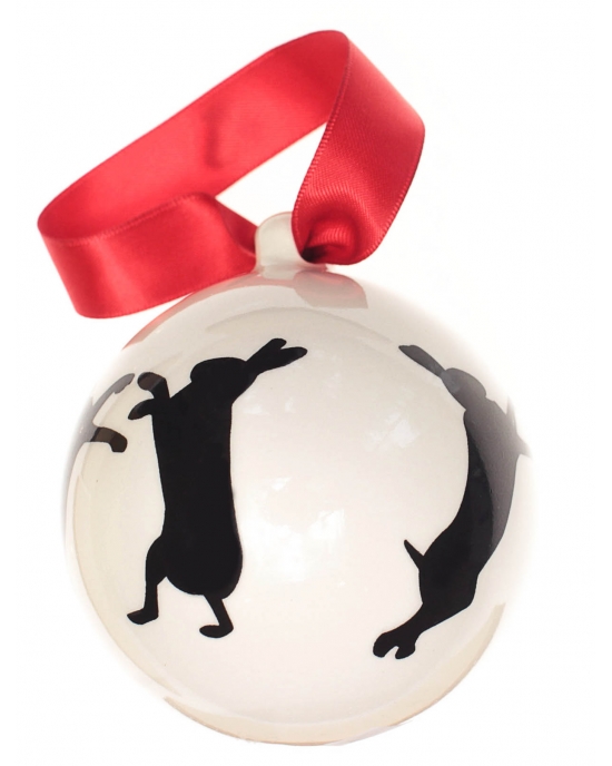 Christmas bauble Boxing Hare (7,5cm)
