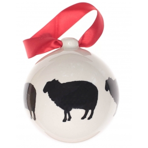 Christmas bauble Black sheep (7,5cm)