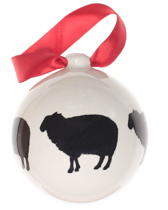 Christmas bauble Black sheep (7,5cm)