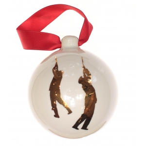 Christmas bauble Gold Shoot (7cm)