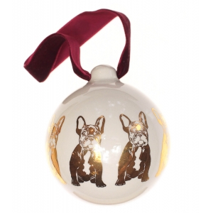 Christmas bauble Gold French Bulldog (7,5cm)