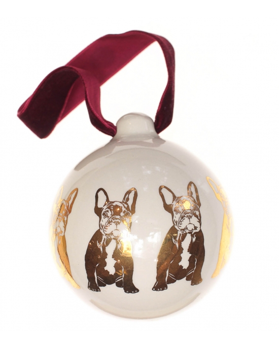 Christmas bauble Gold French Bulldog (7,5cm)
