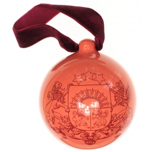 Christmas bauble Coat of arms of Latvia (7,5cm)