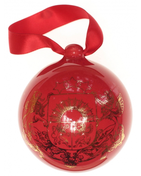 Christmas bauble Coat of arms of Latvia (7,5cm)