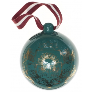 Christmas bauble Coat of arms of Latvia (7,5cm)