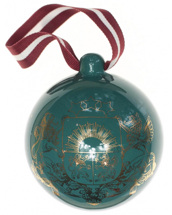 Christmas bauble Coat of arms of Latvia (7,5cm)