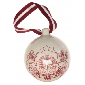 Christmas bauble Coat of arms of Latvia (7,5cm)