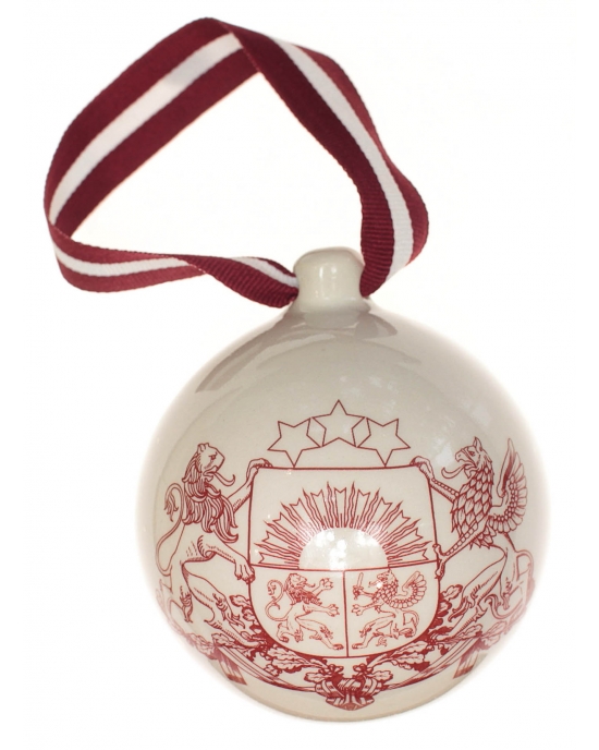 Christmas bauble Coat of arms of Latvia (7,5cm)