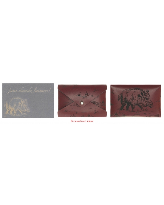 Business card case Wild boar BCC26