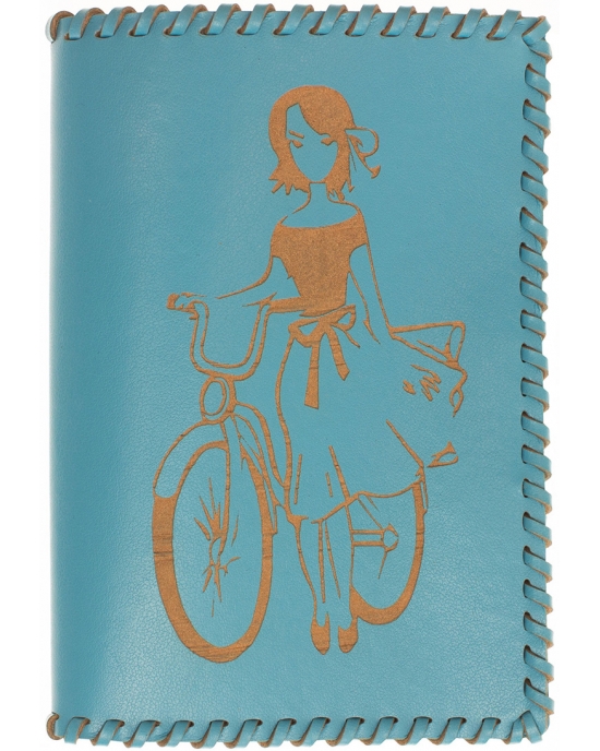 Driving license covers Girl with bike DLC7